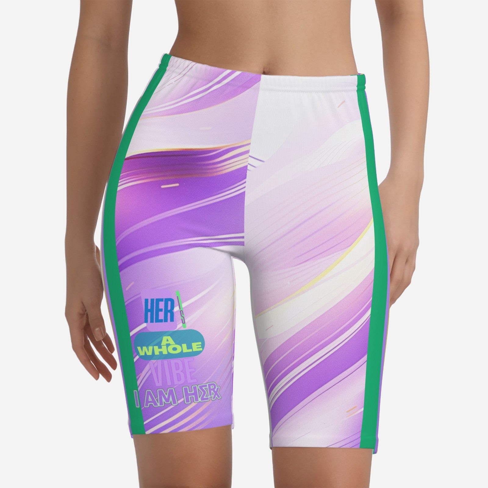 All-Over Print Women's Athletic Pants-Milk Silk 200 GSM