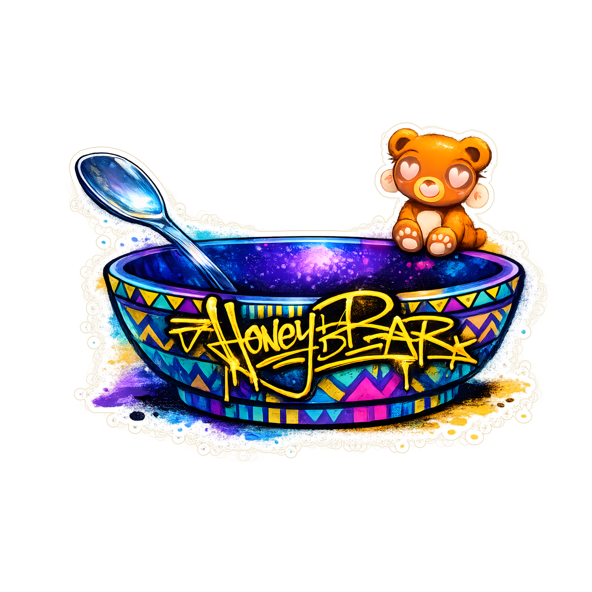 hb future kente banana split oversized acid tee