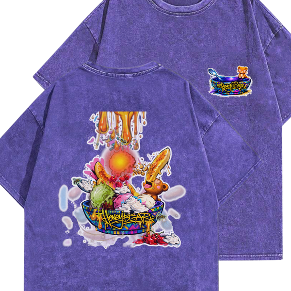 hb future kente banana split oversized acid tee