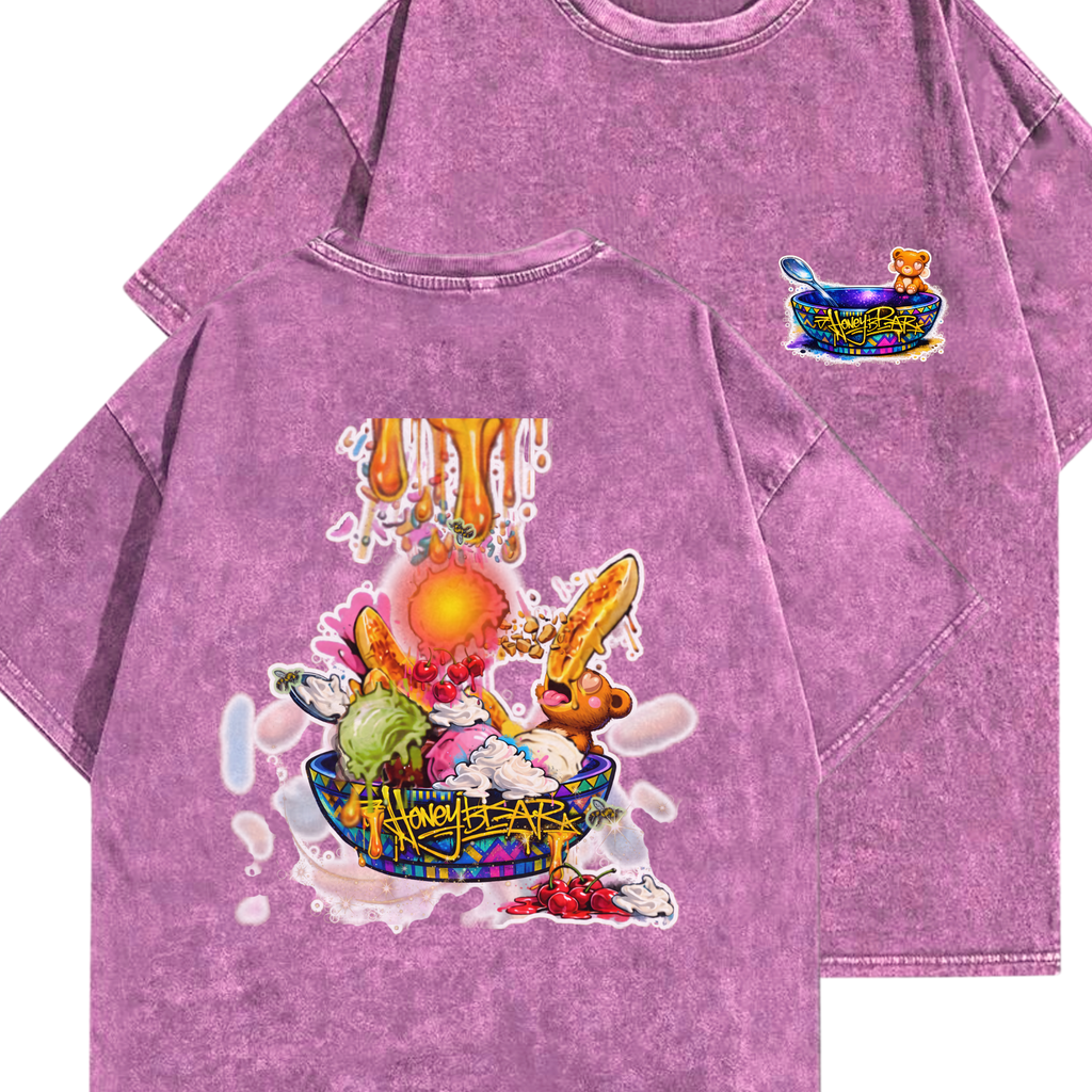 hb future kente banana split oversized acid tee
