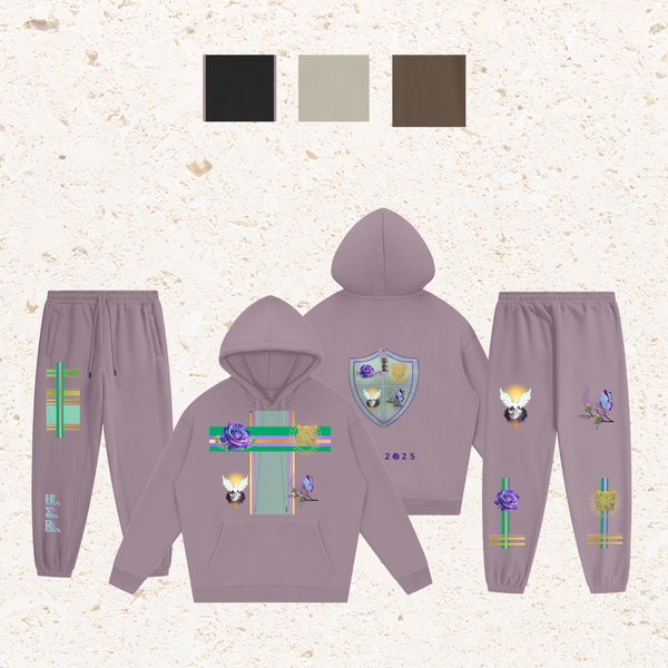 HERx Sorority Crest + Heritage Stripe Weave Jogging Suit
