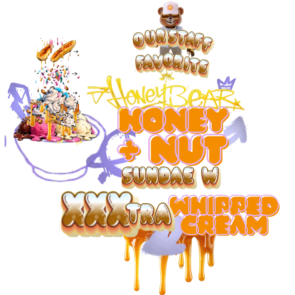 honeybear "honey + nut sundae" sleeveless hoodie